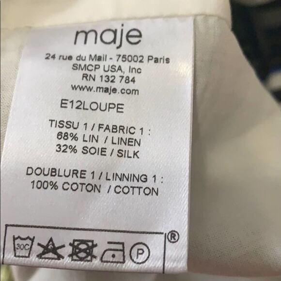 NWT MAJE STRIPED MINI SKIRT SIZE 34 - Picture 4 of 6